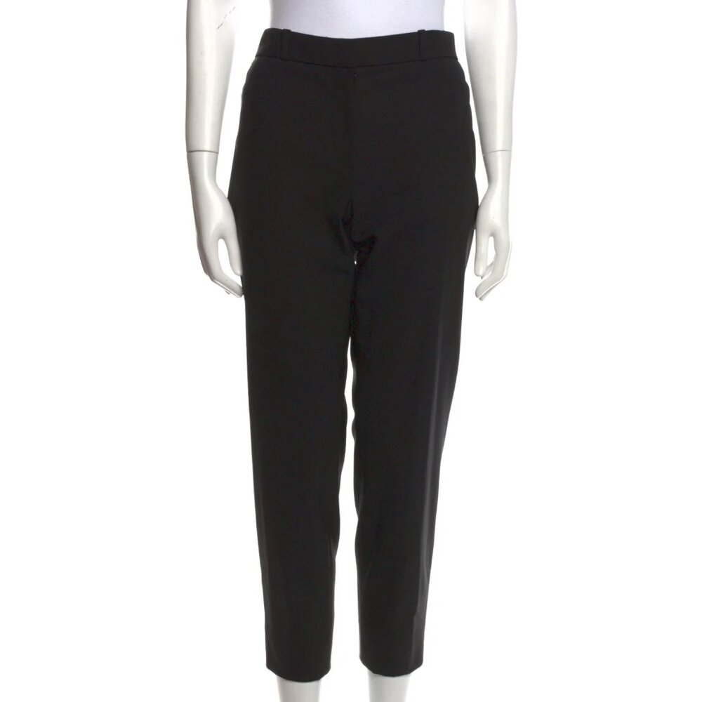 The Row Virgin Wool Black Straight Leg Pants Size 8